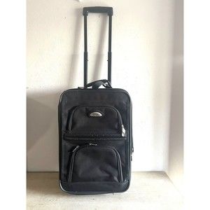 BOB MACKIE Black Roller Carry-On Luggage. Expandable